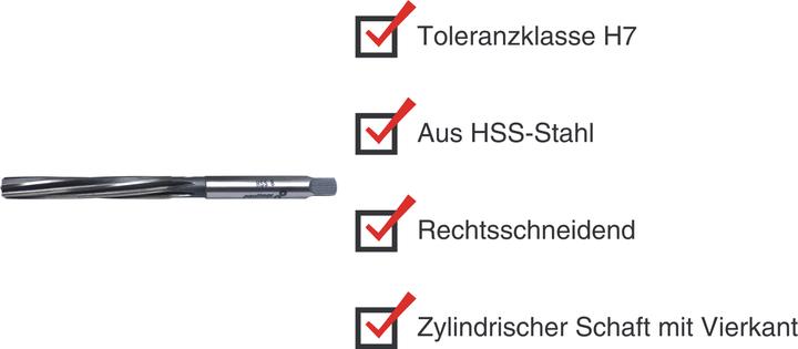 Image du produit Paulimot HSS-Handreibahle 8 mm Passung H7 (8 mm)