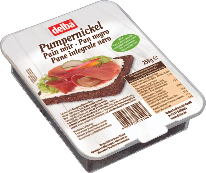 Actual product image Delba Pumpernickel rectangle (296 g)