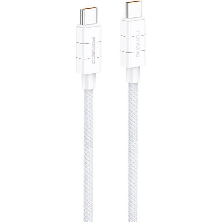 Foneng XS02 60W USB-C to USB-C cable, 1.2m (white) (1.20 m, USB 3.2 Gen 1), USB Kabel