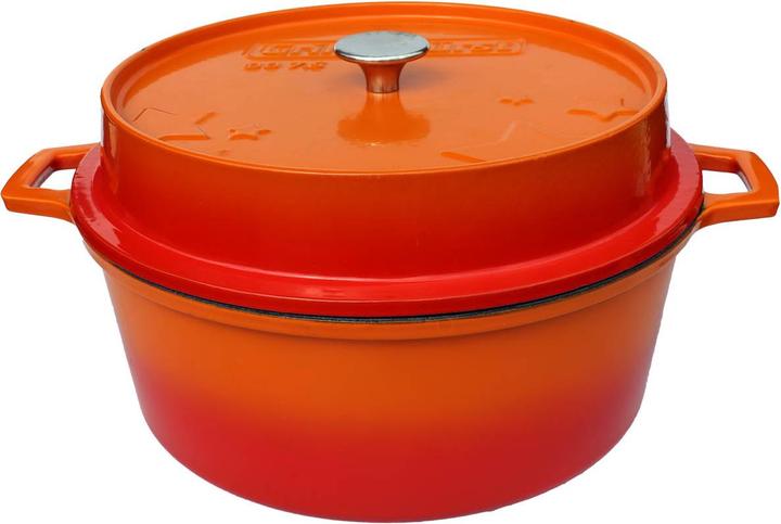 Produktbild Grillfürst Dutch Oven ohne Füsse - emailliert - DO7,5 - orange