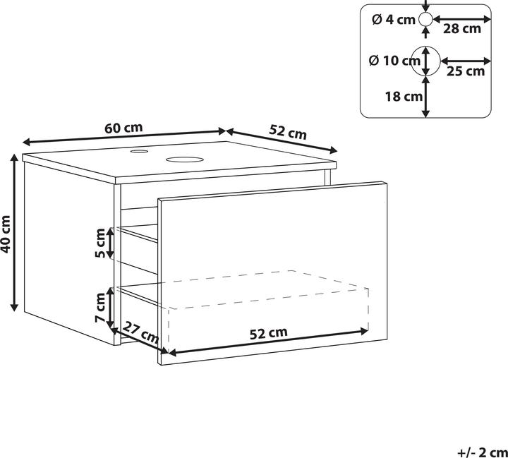 Produktbild Beliani Alzira (60 x 40 x 52 cm)