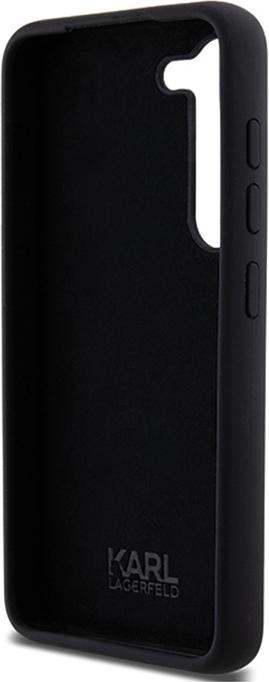 Actual product image Karl Lagerfeld KLHCMSMHKNPK + S926 czarny/black Silicone Ikonik Metal Pin (Samsung Galaxy S24+)
