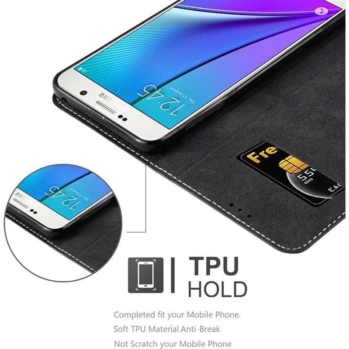 Thumbnail - Cadorabo Book X-Wallet Cover (Samsung Galaxy Note 5), Smartphone Hülle, Schwarz