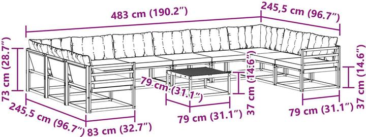 Produktbild vidaXL Outdoor-Sofagarnitur