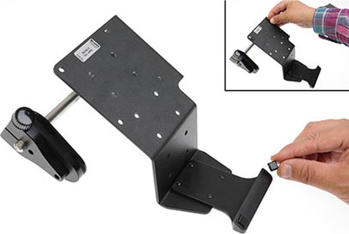 Produktbild Brodit Universelle Drucker Halterung mit Etikettenrollen-Halterung / AMPS-Löcher