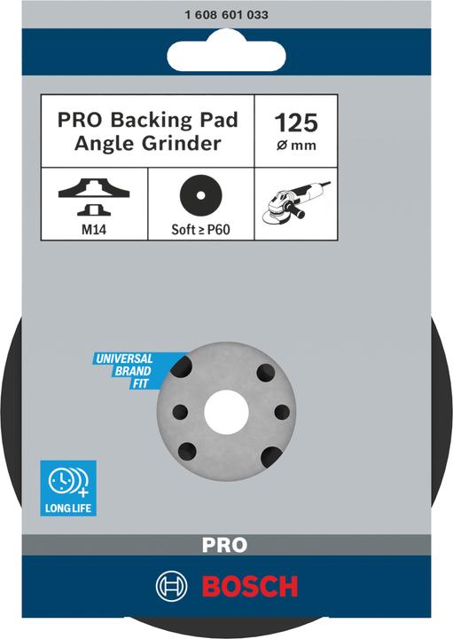 Actual product image Bosch Professional Zubehör PRO Backing Pad soft, 125 mm, M14, soft (P60)