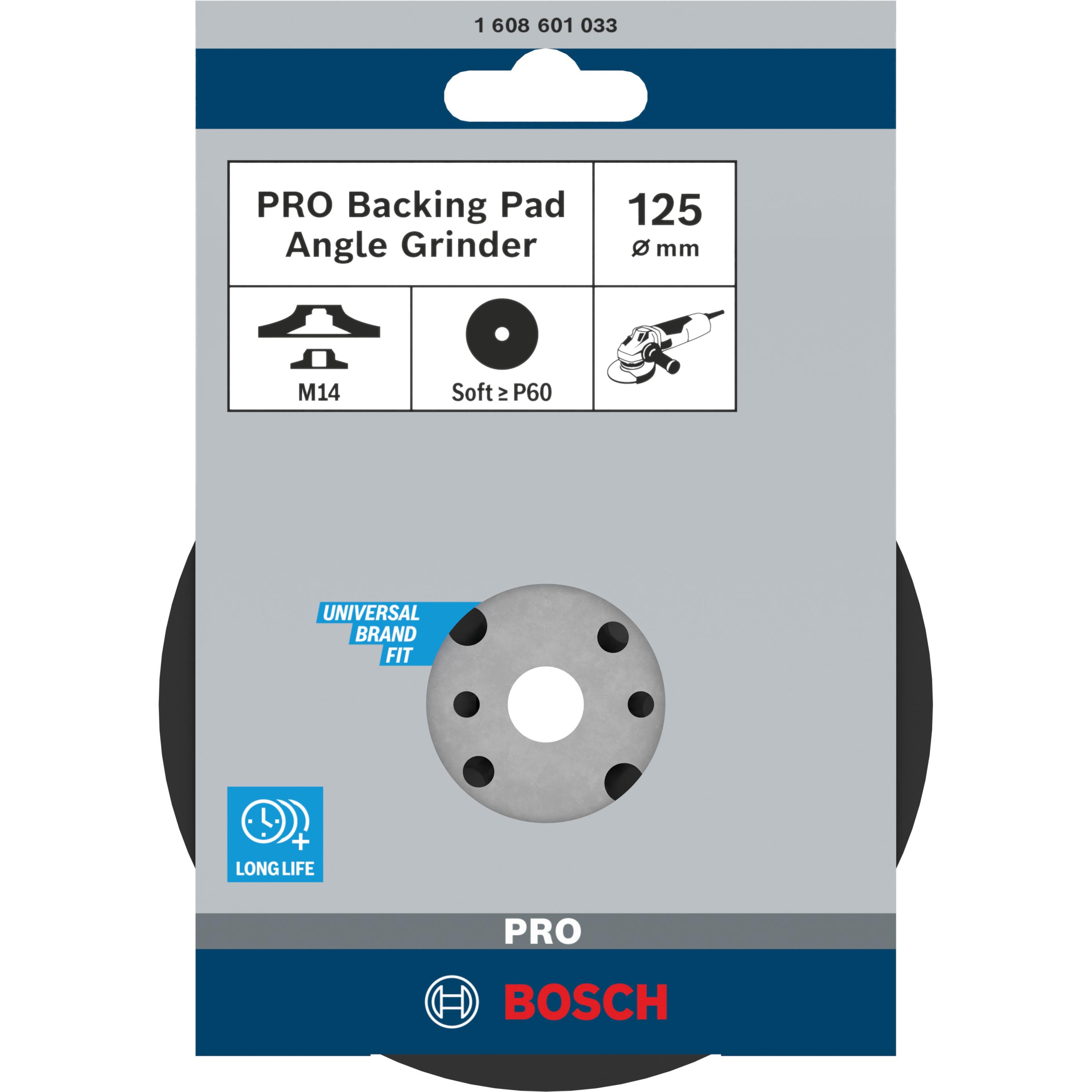 Thumbnail - Bosch Professional Zubehör, Schleifmittel, PRO Backing Pad weich, 125 mm, M14, weich (P60)