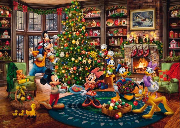 Productafbeelding Schmidt Spiele SSP Disney, Mickey & Minnie Trimming The Tree (1000 onderdelen)