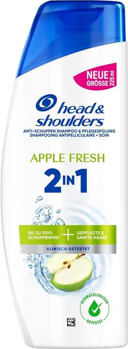 Actual product image Head & Shoulders Anti-Schuppen Shampoo 2in1 Apple Fresh Shampoo 225 ml (Liquid shampoo, 225 ml)