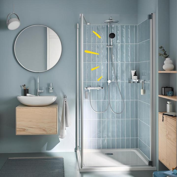 Actual product image Grohe vitalio start - doucheset zonder kraan, diameter 25 cm, 2 jets, chroom (2 Beam types, 8 l/min)