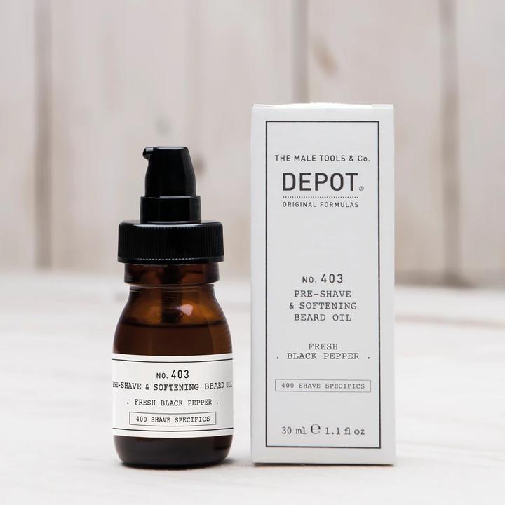 Immagine prodotto Depot NO. 403 PRE-SHAVE&ampSOFT. OLIO PER LA BARBA AL PEPERO NERO FRESCO 30 ml (30 ml)