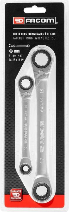 Actual product image Facom Quatro Ratcheting Spanner Set, 2 Piece