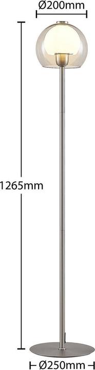 Produktbild Lucande Kaiya Stehleuchte mit Glasschirm (E27)