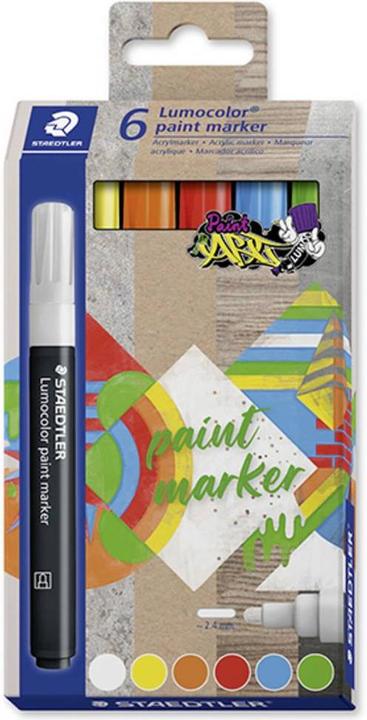 Produktbild Staedtler Lumocolor Acrylmarker paint marker, 6er Etui (6x)
