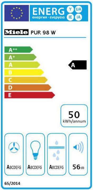 Etichetta energetica Miele Pur 98 W (Cappuccio)