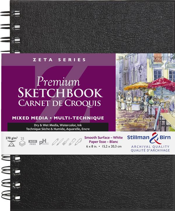 Stillmann & Birn Cahier à spirales Zeta (Blanc, Couverture rigide)