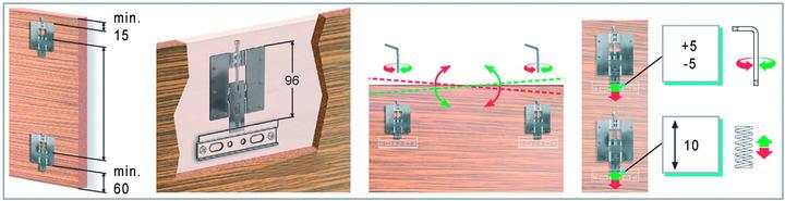 Image du produit Camar Support panneau réglable charge 10 kg, s (1 pcs)