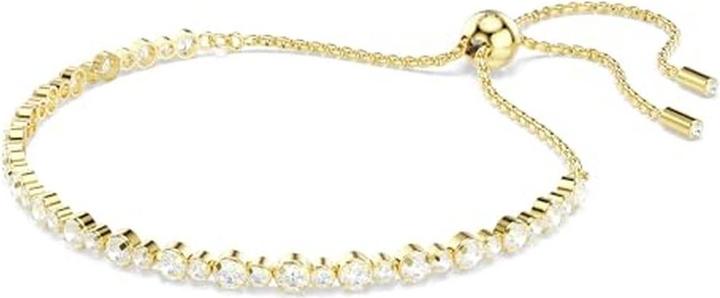 Immagine prodotto Swarovski Matrix Tennis Armband Rundschliff Weiss Goldlegierungsschicht (18 cm, Metallo Swarovski)