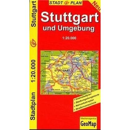 GeoMap Stadtplan Stuttgart und Umgebung, Landkarte