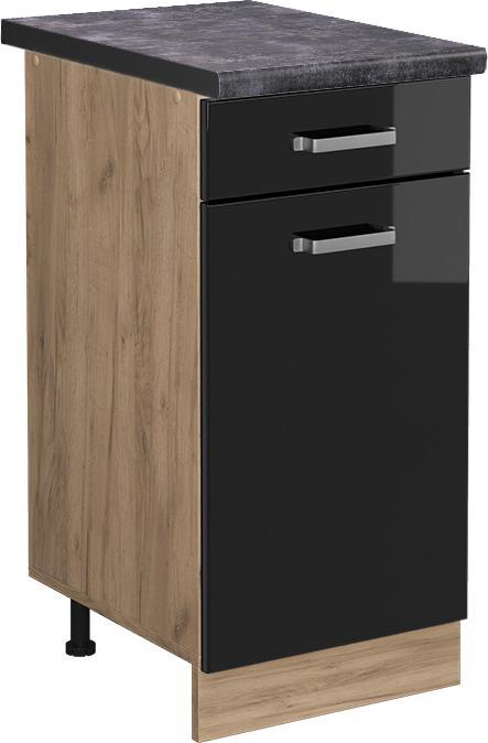 Anthrazit, Goldkraft Eiche, Schwarz, Schwarz Hochglanz