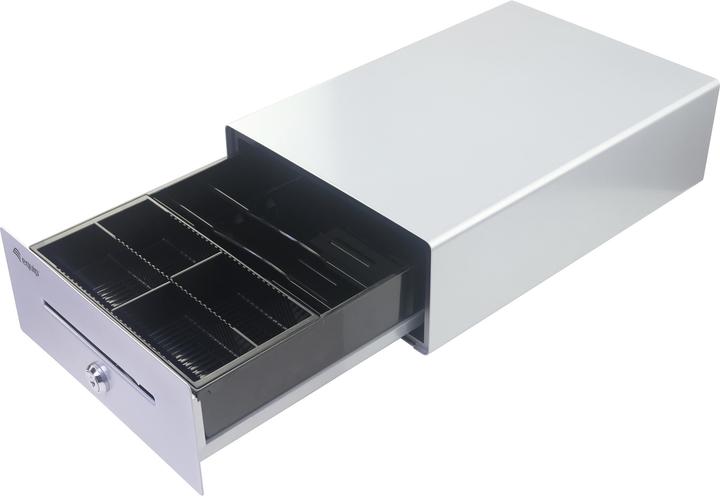 Produktbild equip Kassenschublade 4Schein-/4Münzfächer RJ11 POS Silber