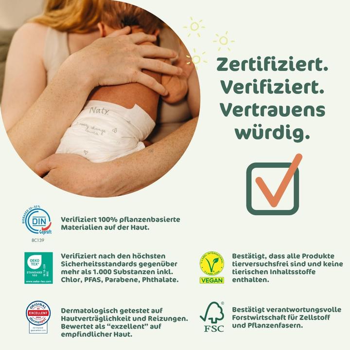 Actual product image Naty Organic diaper (Size 4, Monthly box, 156 Piece)
