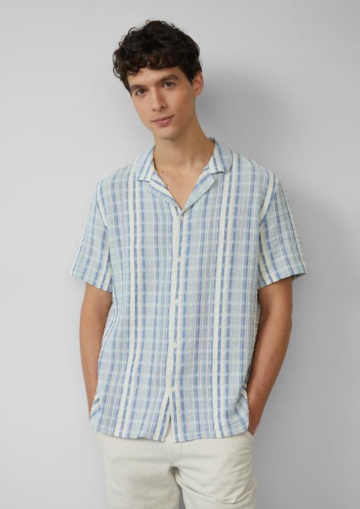 Actual product image S.Oliver Hemd Resort Fit: Kurzarm-Hemd mit Jacquard-Streifen (L)