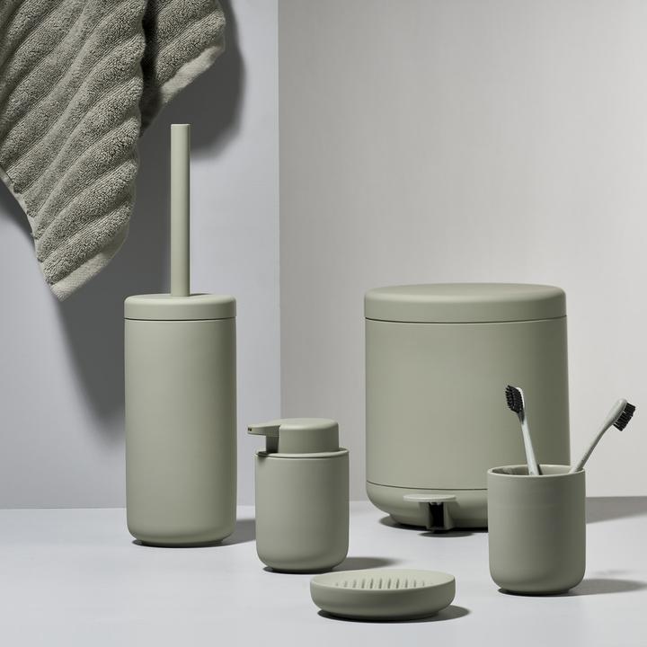 Actual product image Zone Denmark Zone toothbrush cup UME green (11.5 x 9.5 x 9.5 cm)