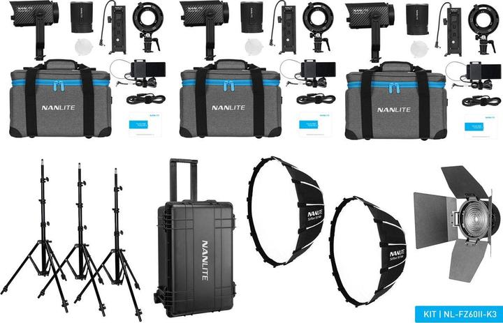 Produktbild Nanlite Forza 60 II LED Tripple Kit (Studioleuchte, Videoleuchte)