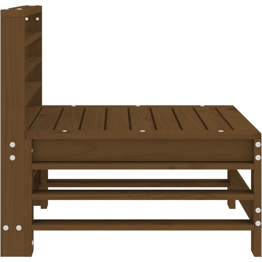 Thumbnail - VidaXL, Gartenlounge, Garten-Mittelsofas 2 Stk. Honigbraun Massivholz