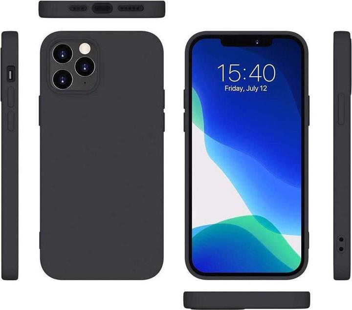 Image du produit Hurtel Silicone Case Soft Flexible Rubber Cover for Xiaomi Redmi Note 10 5G / Poco M3 Pro black (Xiaomi Redmi Note 10 5G)