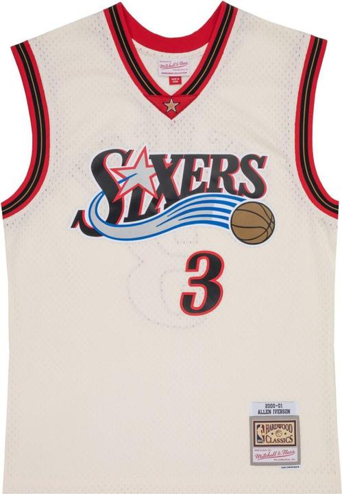Produktbild Mitchell & Ness NBA Philadelphia 76ers Allen Iverson Off White Team Color Swingman Trikot Herren (XL)
