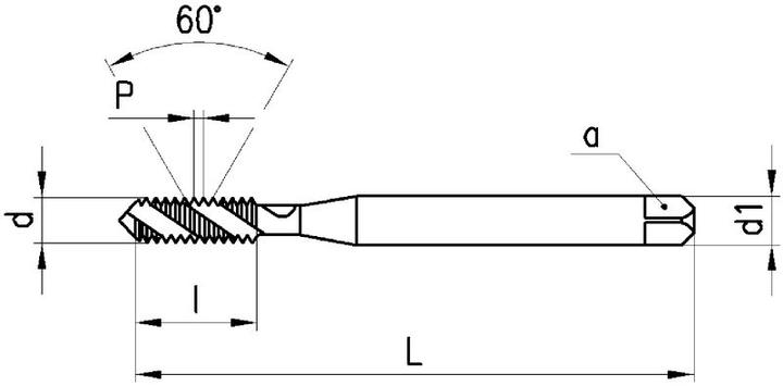 Produktbild Neriox Maschinen-Gewindebohrer TiN, HSS-E, DIN371, M6