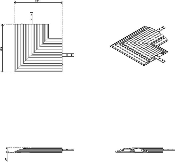 Actual product image Dataflex cable protection (Cable conduit, 21.50 cm)