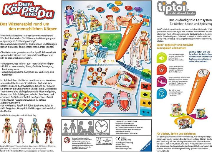 Produktbild tiptoi Dein Körper und Du (Deutsch, 4 - 7 Jahre)