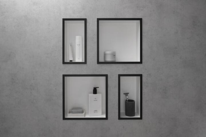 Actual product image hansgrohe HG wall niche XtraStoris Individual matt white 300x150x100mm design frame bru