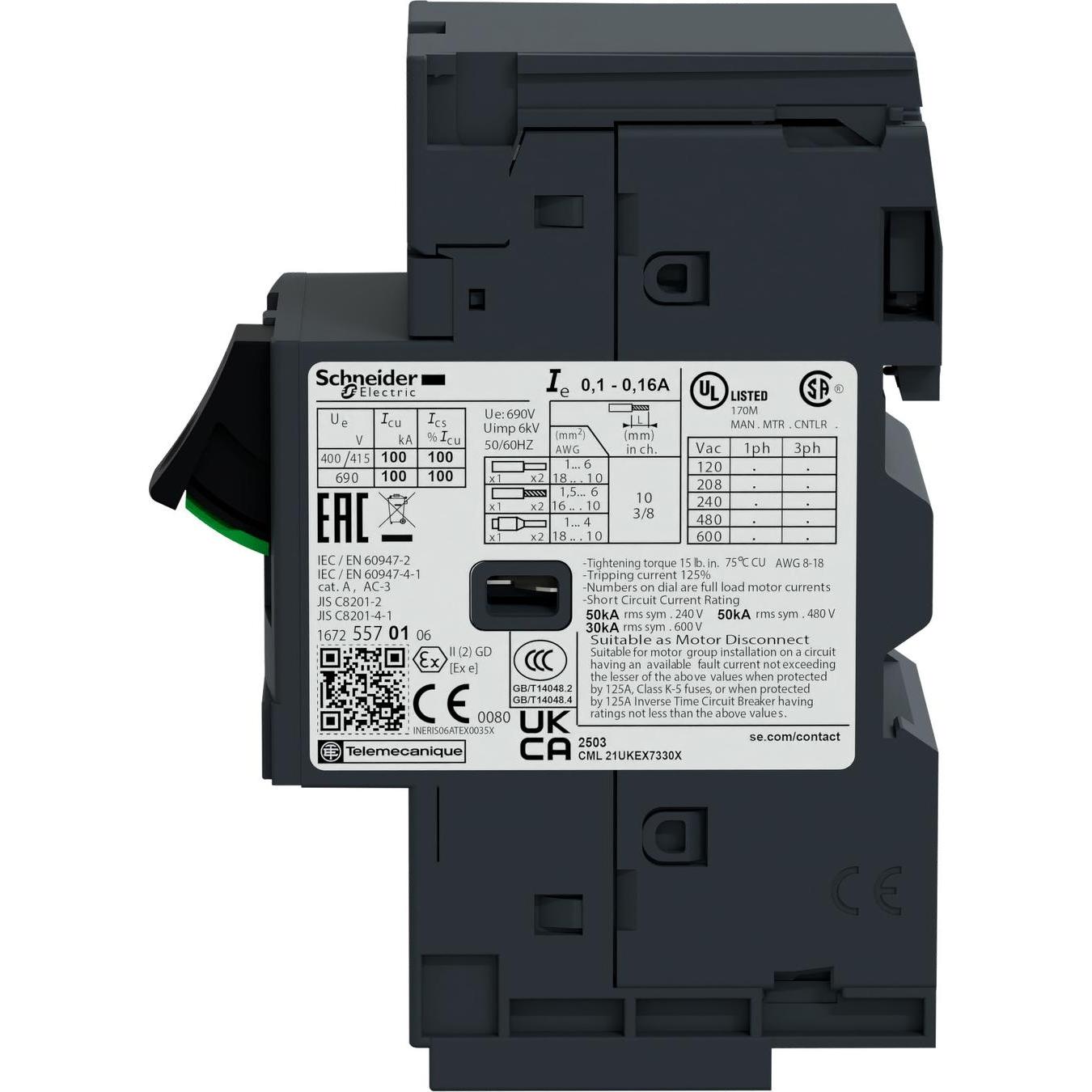 Thumbnail - Schneider Electric, Schutzschalter, Leitungsschutzschalter GV2ME103