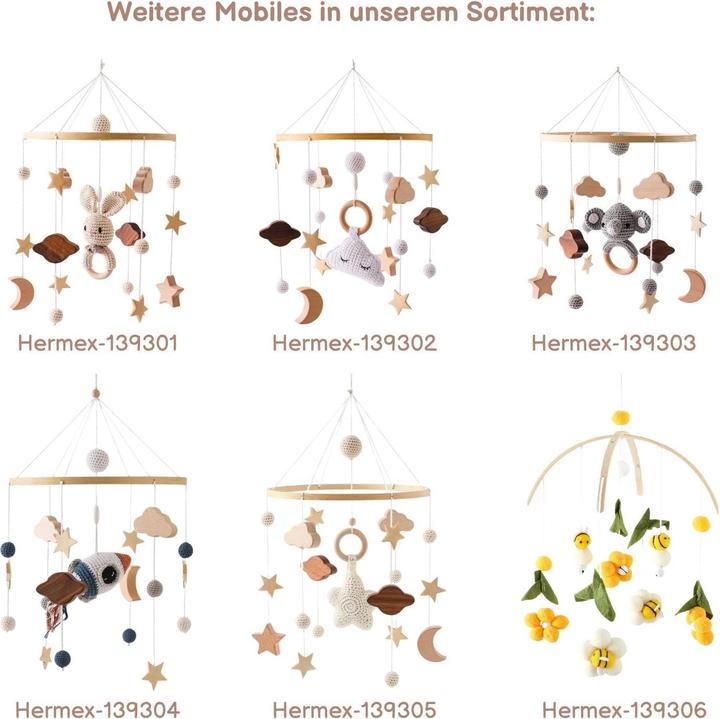 Produktbild Hermex Hängemobile Mobile Schlafmobile Baby Wiege Spielzeug