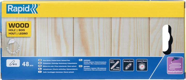 Image du produit Rapid Bâtons de colle en bois Ø12x190mm 48 pièces