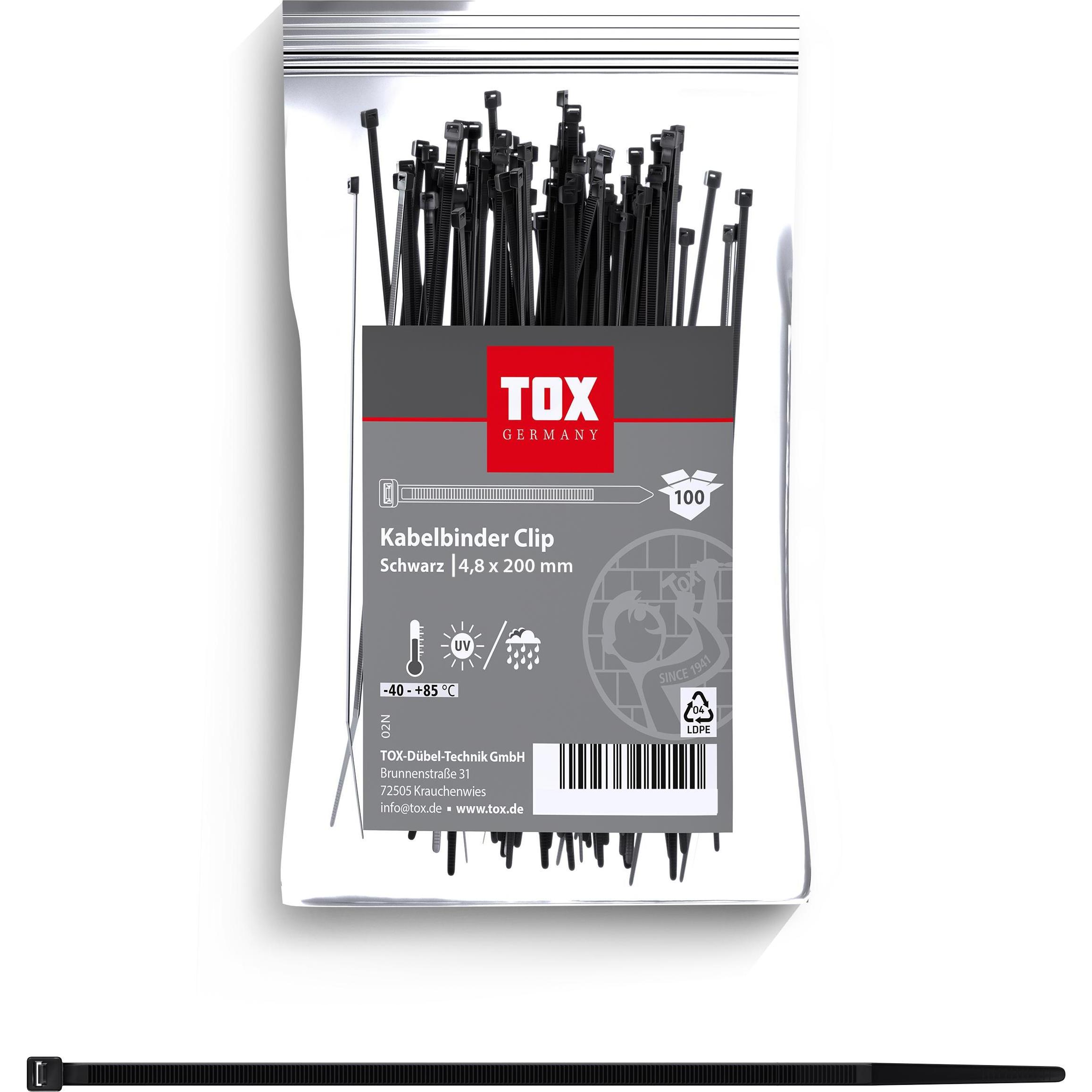 Tox, Kabelbinder, Kabelbinder Clip 4,8x200 (100 Stk.) (200 mm, 100 Stk.)