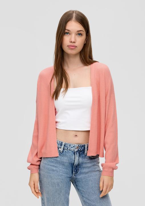 Produktbild s.Oliver Strickjacke Rippstrick-Cardigan im Loose Fit (XXL)