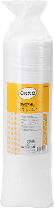 Image du produit Okko Blanket COTTON, 140x200 cm, white (200 x 140 cm)