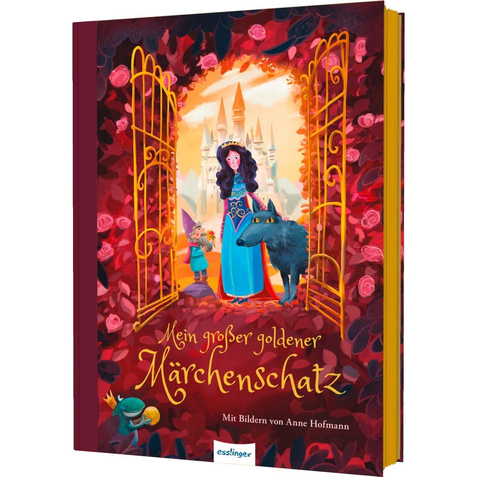 Mein grosser goldener Märchenschatz, Libro per bambini di Anne Hofmann, Sylvia Tress, Ulrike Sauerhöfer, Hans Christian Andersen, Fratelli Grimm