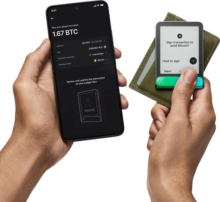Produktbild Ledger Flex - Oxidate Green inkl.Recovery Key (Bitcoin, Cardano, Ethereum Classic)