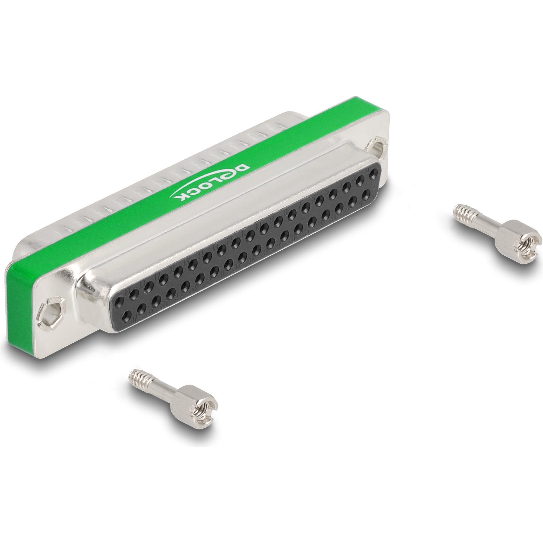 Delock HF/EMI Entstörfilter D-Sub 37 Pin Stecker zu Buchse mit Tiefpass kapazitiv (0.07 m), Schnittstellenkabel