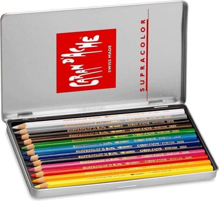 Image du produit Caran d'Ache Supracolor Aquarelle Metallschachtel (Multicolore, 12 x)