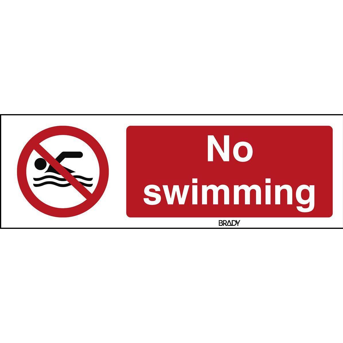 Brady, Sicherheitskennzeichnung, ISO Safety Sign - No swimming