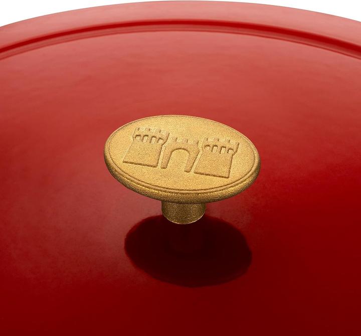 Actual product image Ballarini Cocotte BELLAMONTE 33 cm oval 6.5 litre cast iron roaster red (Casserole + Stewpot, Cast iron, 33 x 16 cm)