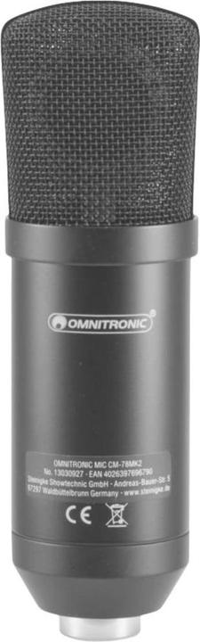 Produktbild Omnitronic MIC CM-78MK2 Grossmembran-Kondensatormikrofon