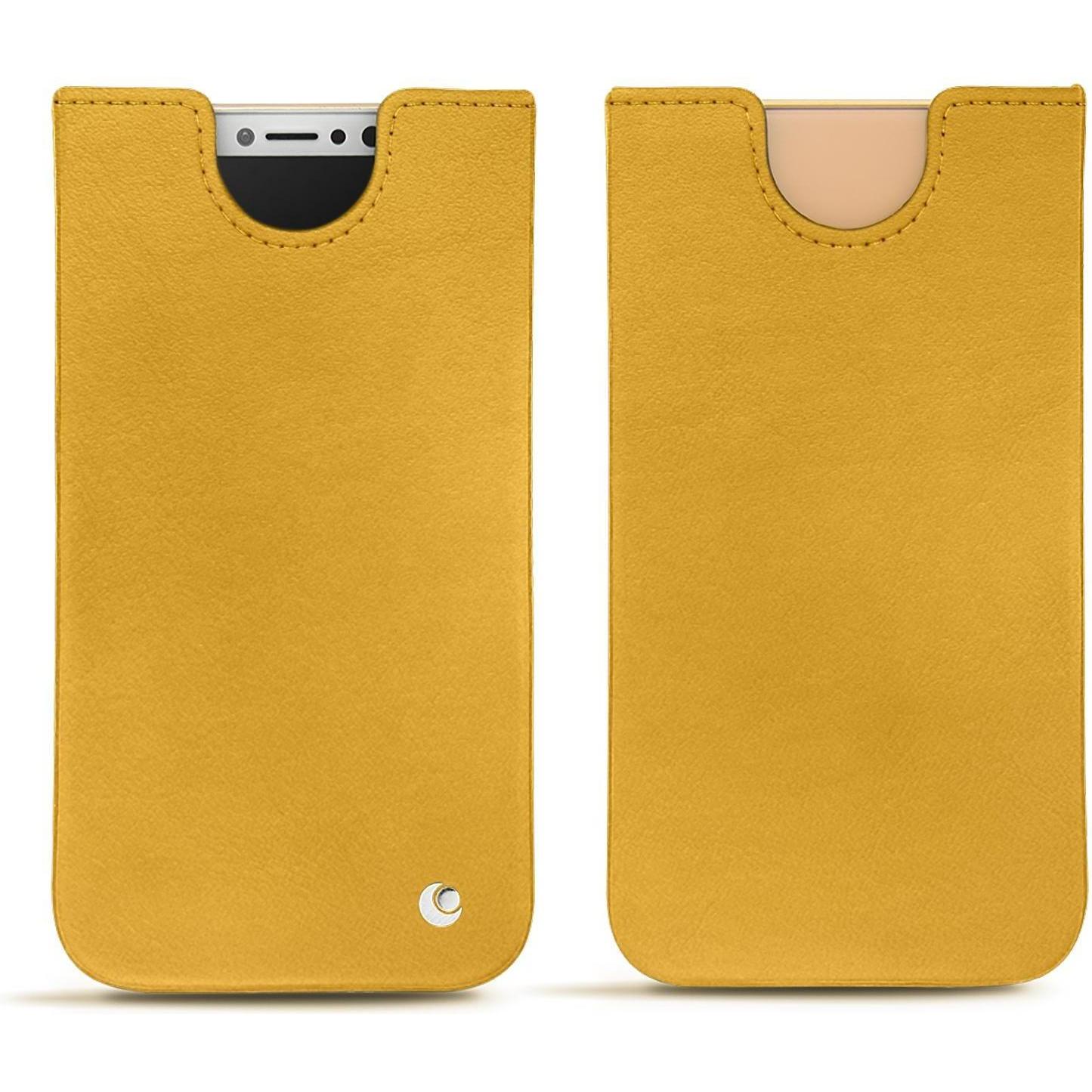 Noreve Lederschutzhülle (Apple iPhone XS), Smartphone Hülle, Gelb